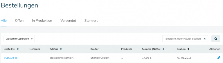 Kann ich meine Bestellung stornieren oder anpassen? Shirtigo Helpcenter