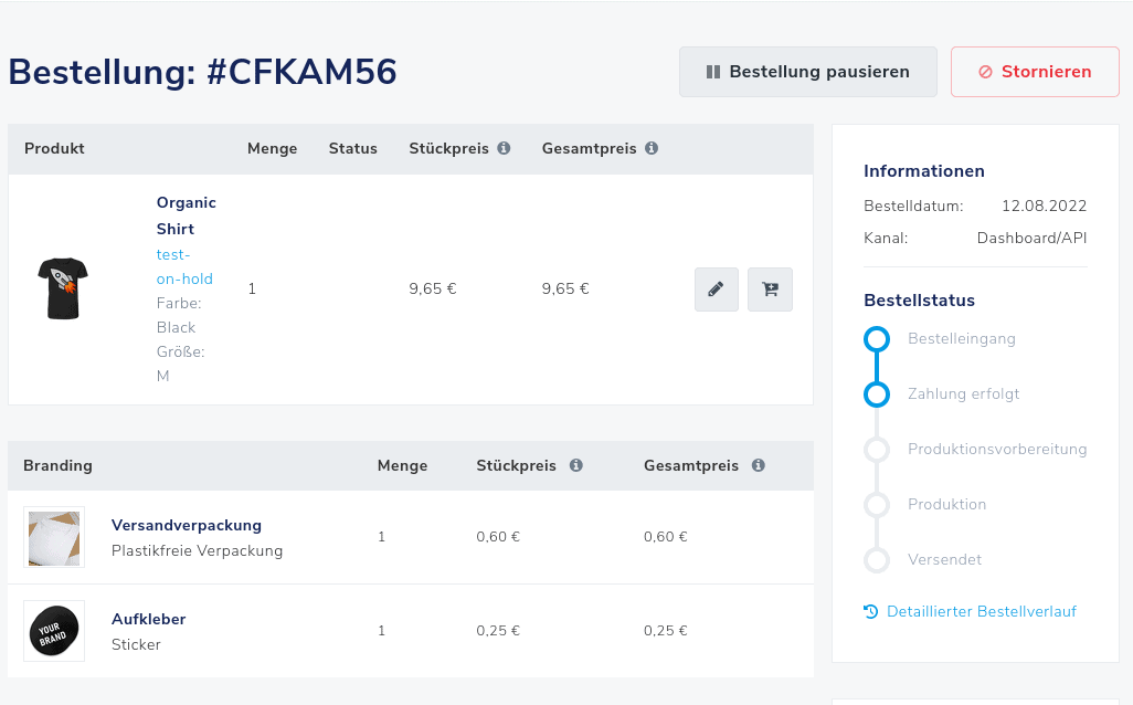 Kann ich meine Bestellung stornieren oder anpassen? Shirtigo Helpcenter